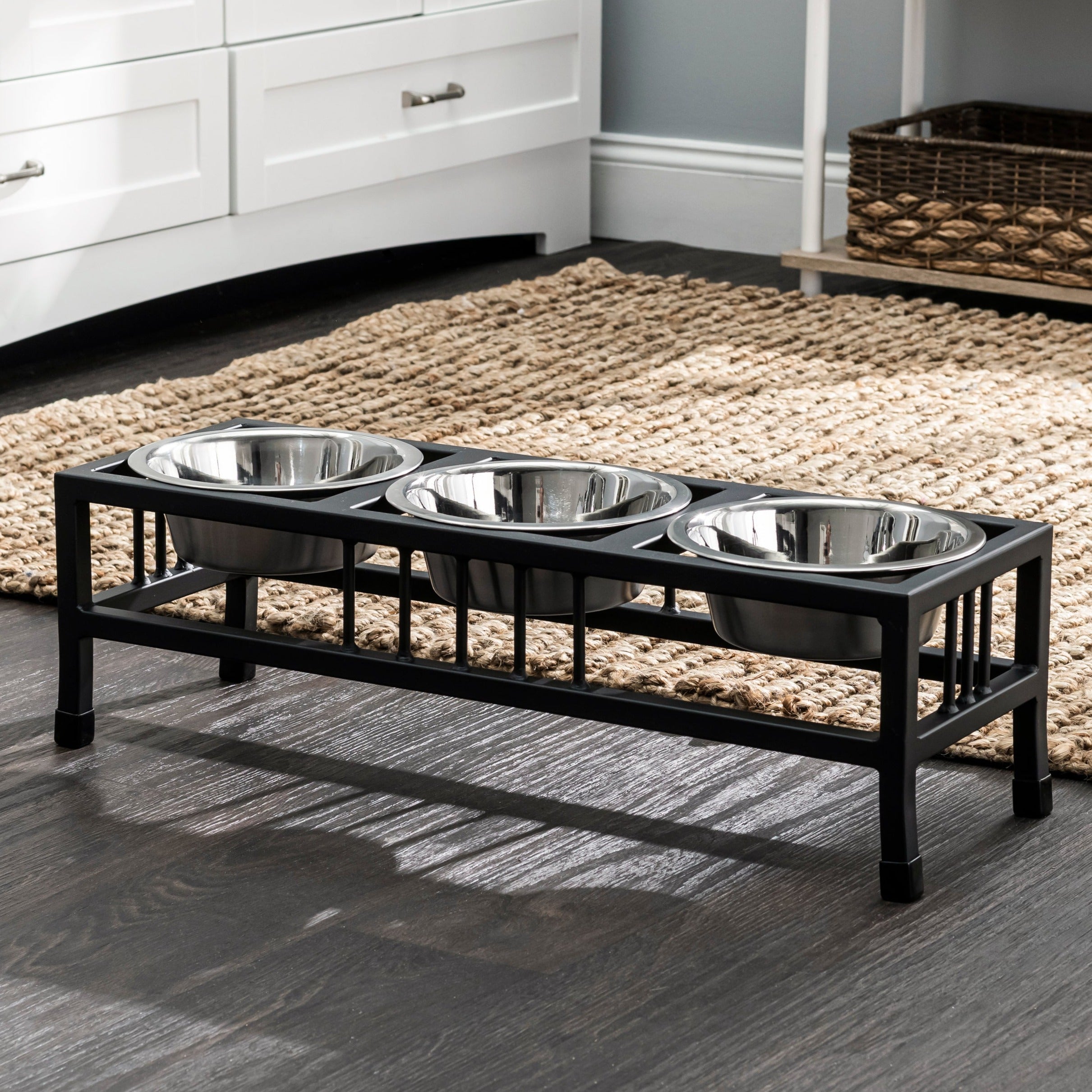 An application scenario or product detail of 3 bowl dog feeding station - Image 2