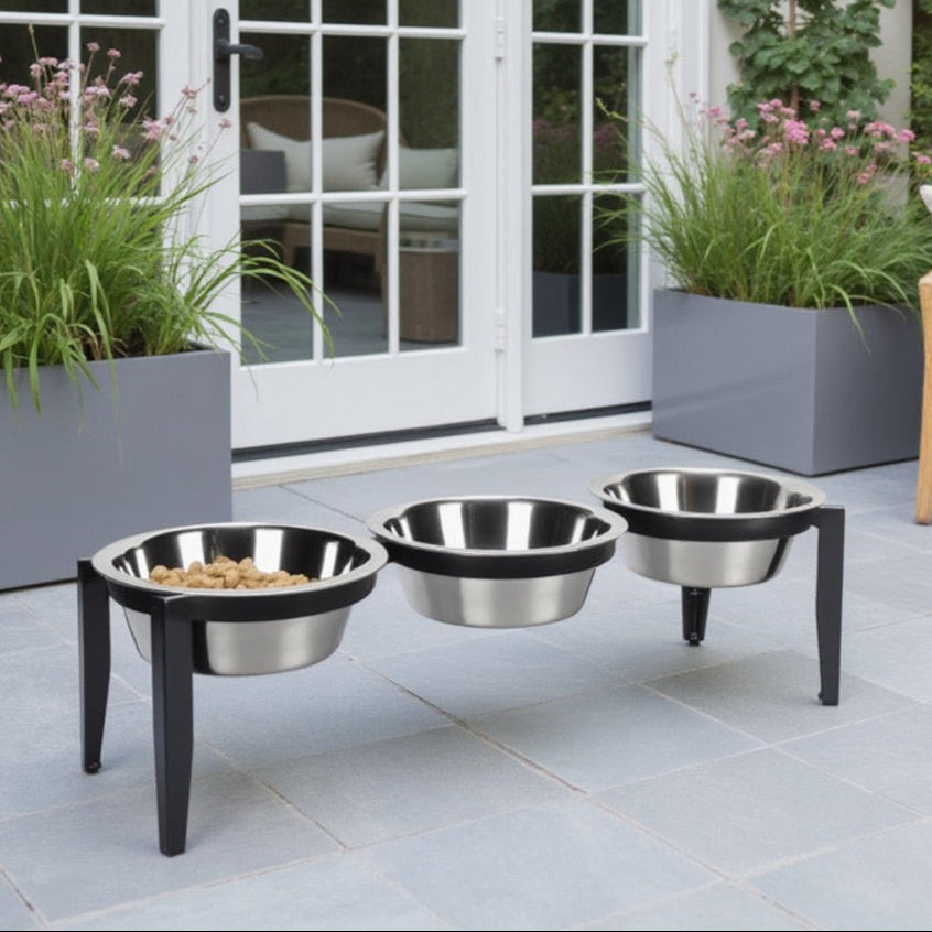 An application scenario or product detail of 3 bowl dog feeding station - Image 3