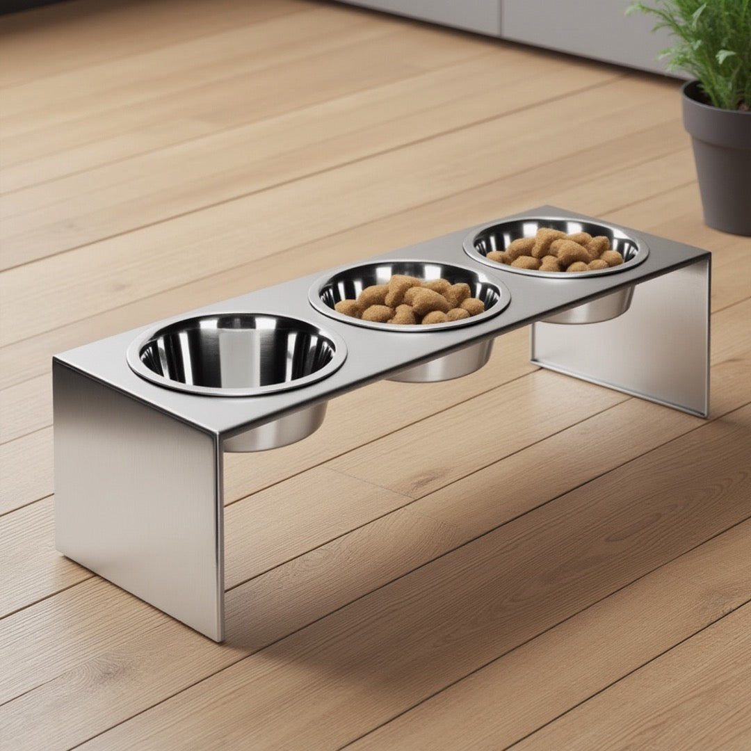 An application scenario or product detail of 3 bowl dog feeding station - Image 18