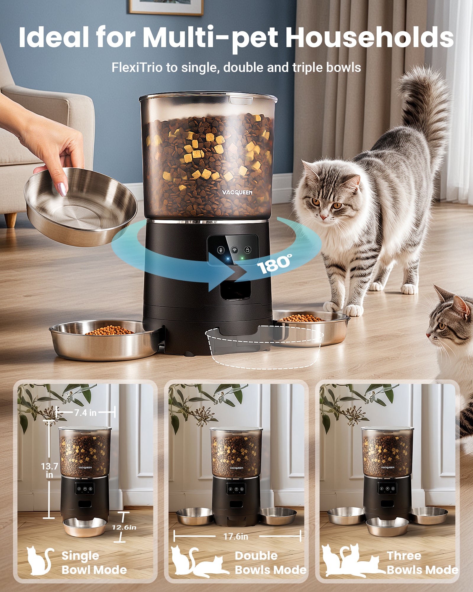 An application scenario or product detail of 3 cat auto feeder - Image 22