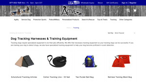 Active Dogs - Dog Tracking Harnesses & Training Equipment