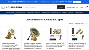 AQLighting - 12V Mini LED Cast Brass Underwater Pond Lighting