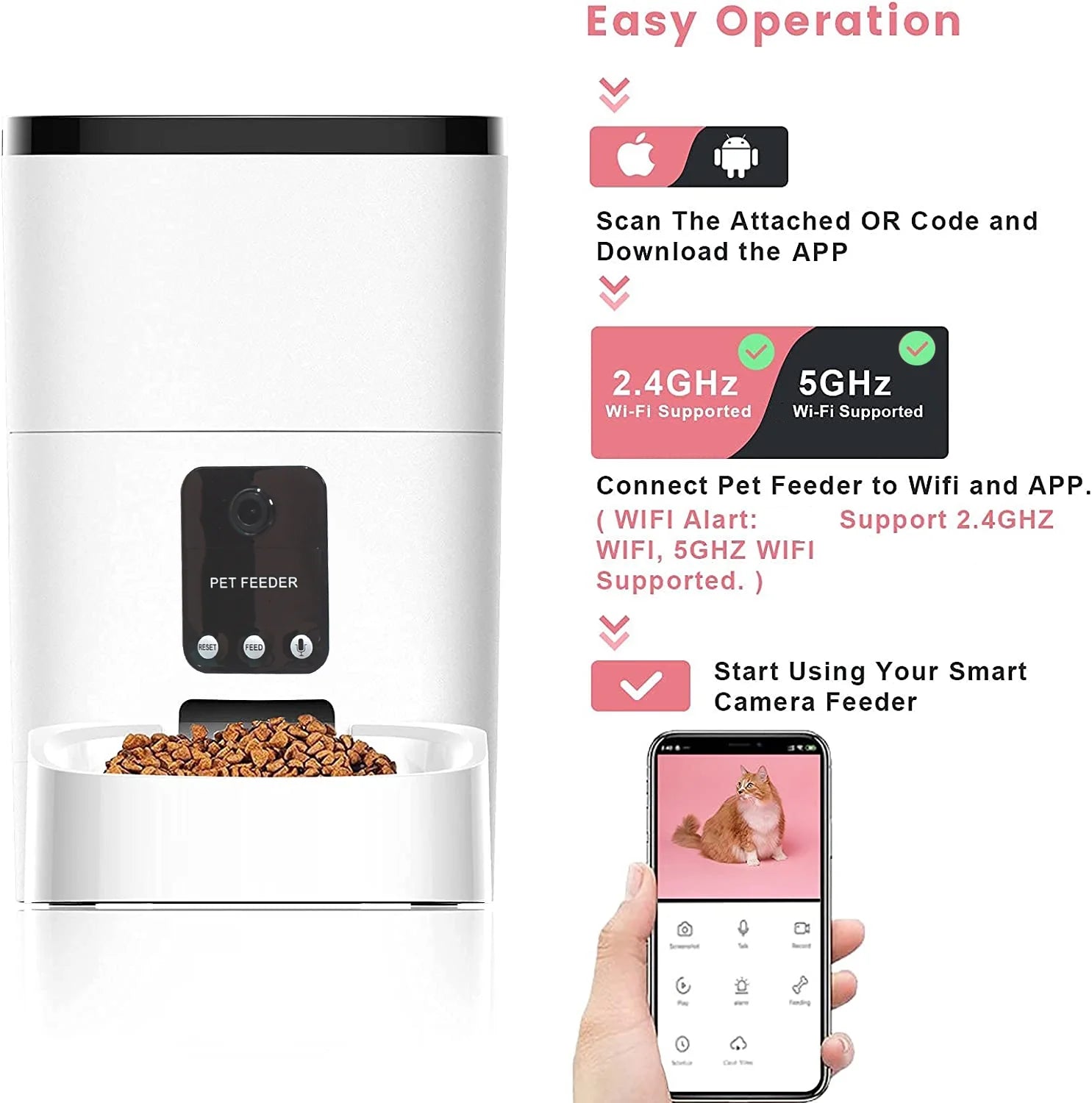 An application scenario or product detail of automatic pet feeder with app - Image 11