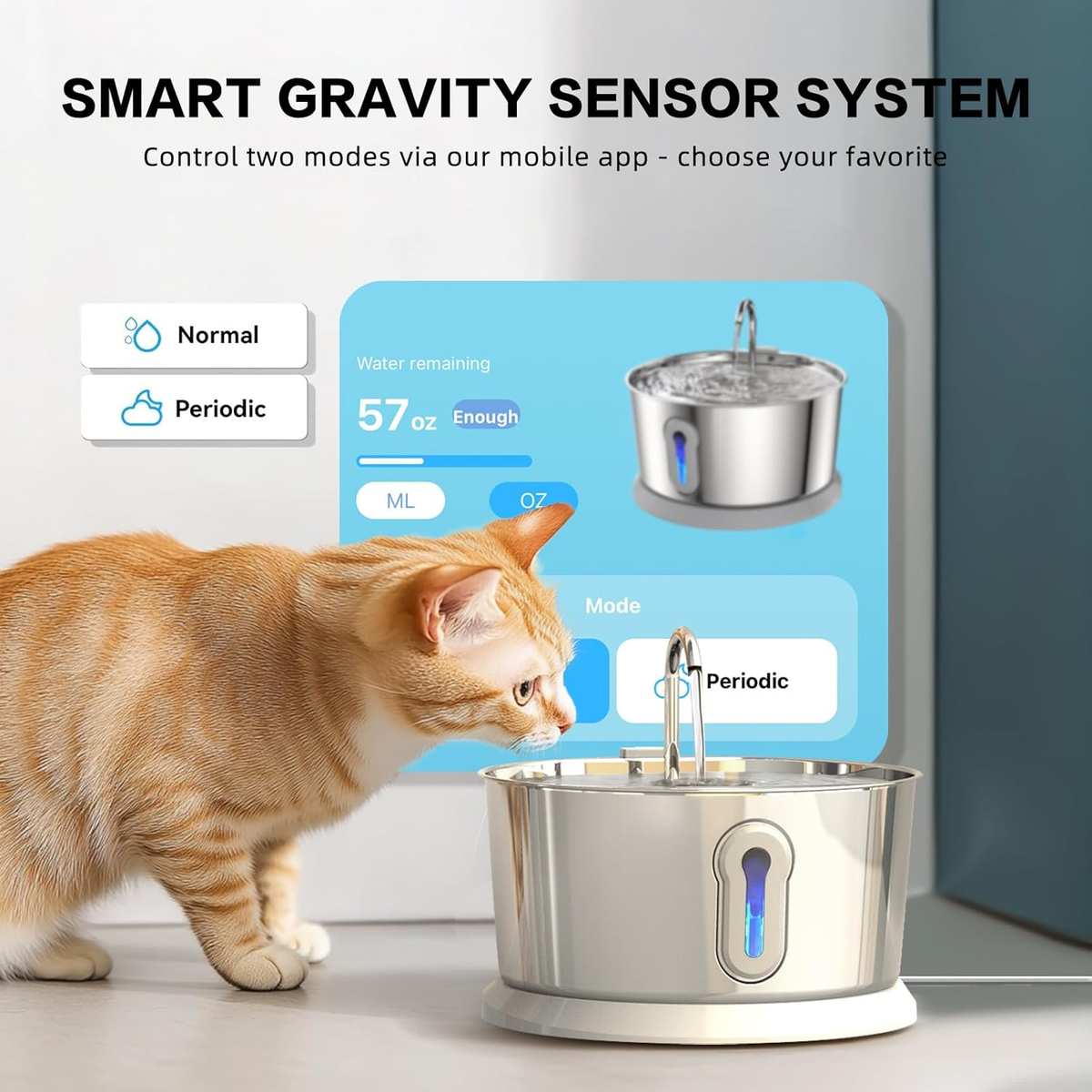 An application scenario or product detail of automatic water dispenser for cats - Image 12