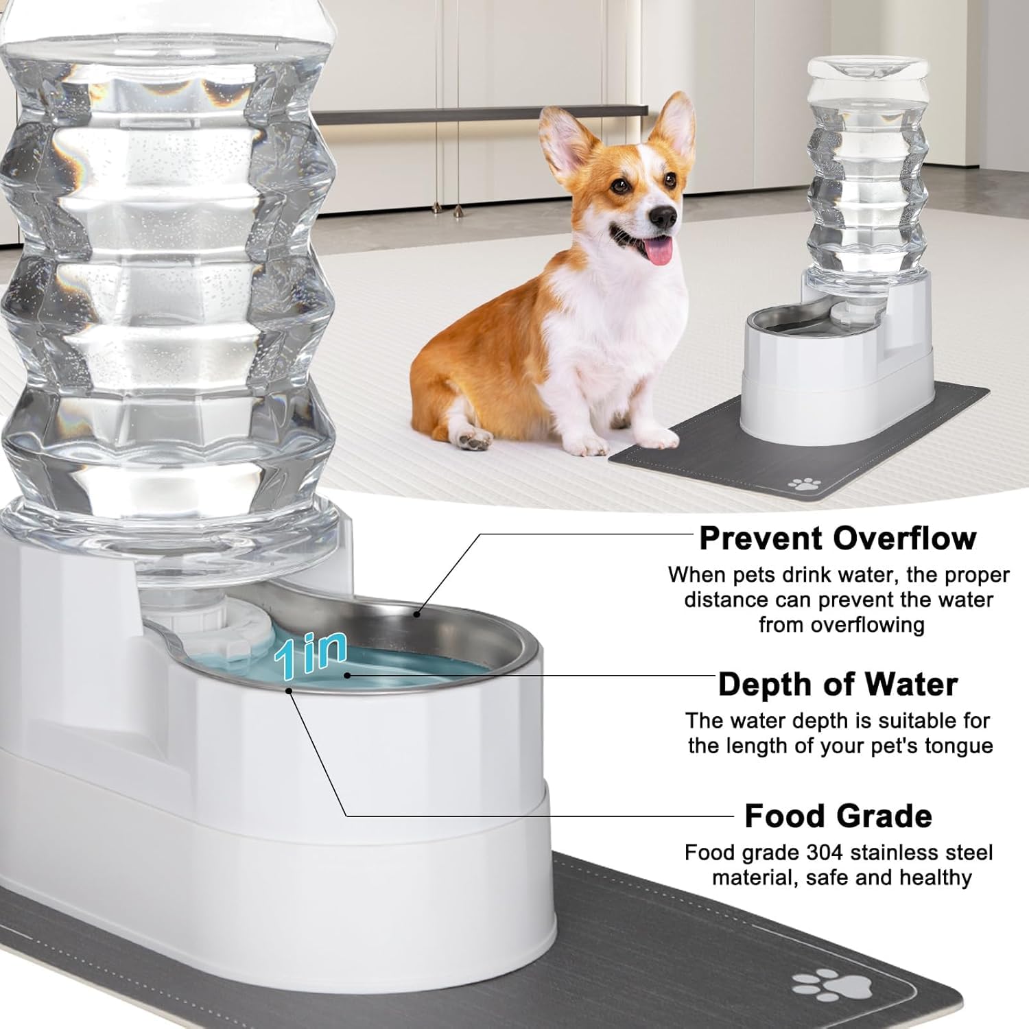 An application scenario or product detail of automatic water dispenser for dogs - Image 2