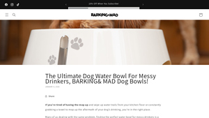 BARKING& MAD - Ultimate Dog Water Bowl
