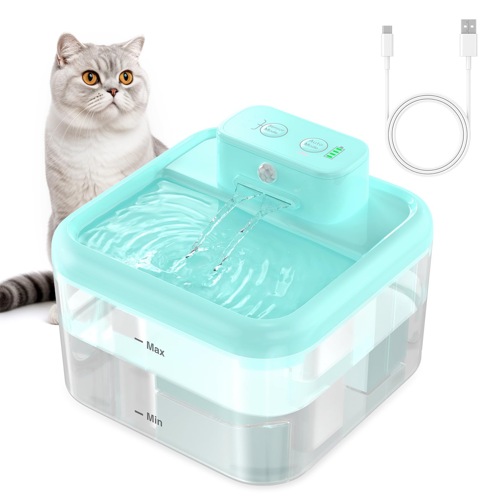 An application scenario or product detail of battery operated cat water fountains - Image 3