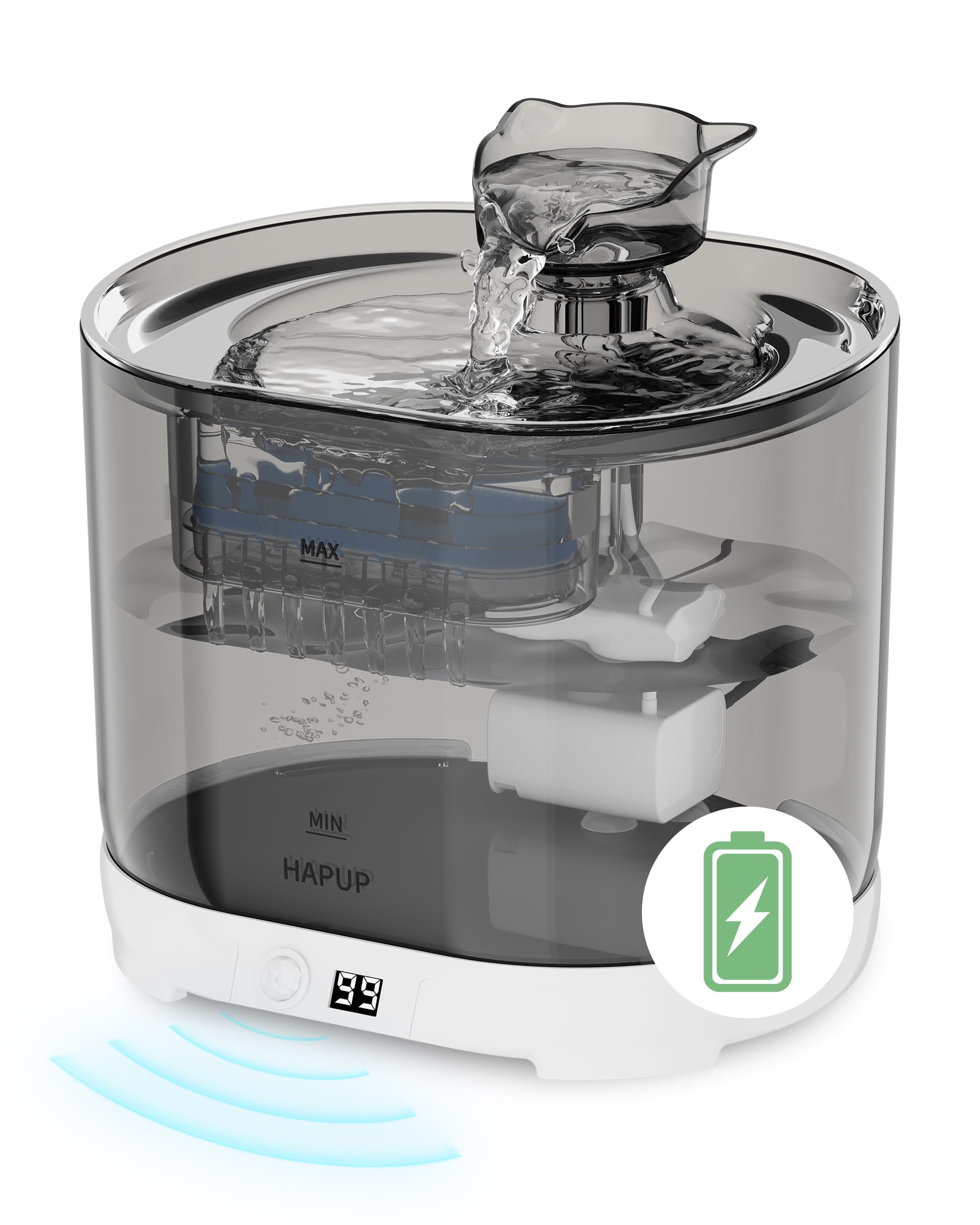 An application scenario or product detail of battery operated cat water fountains - Image 8