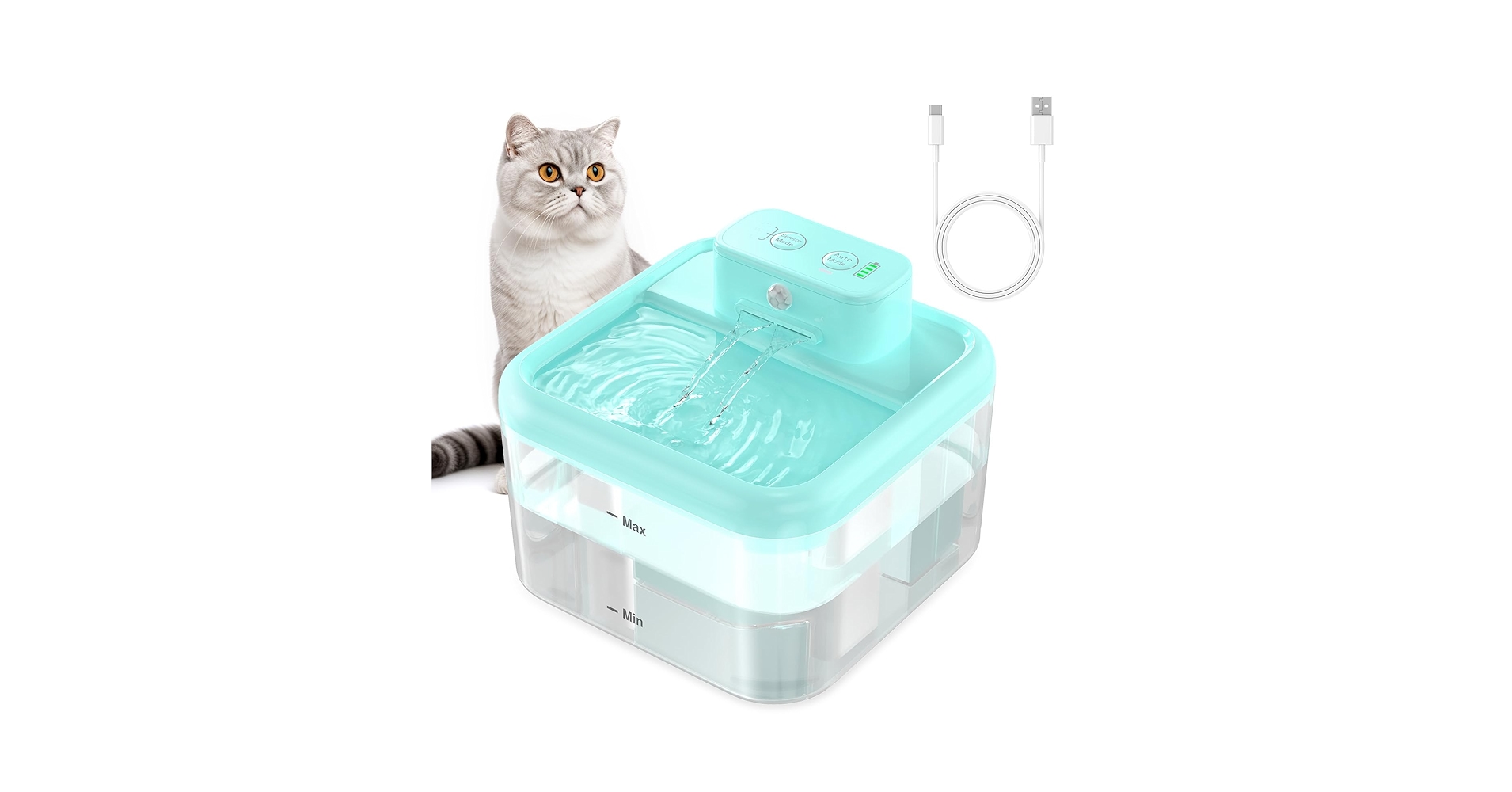 An application scenario or product detail of battery powered cat drinking fountain - Image 13