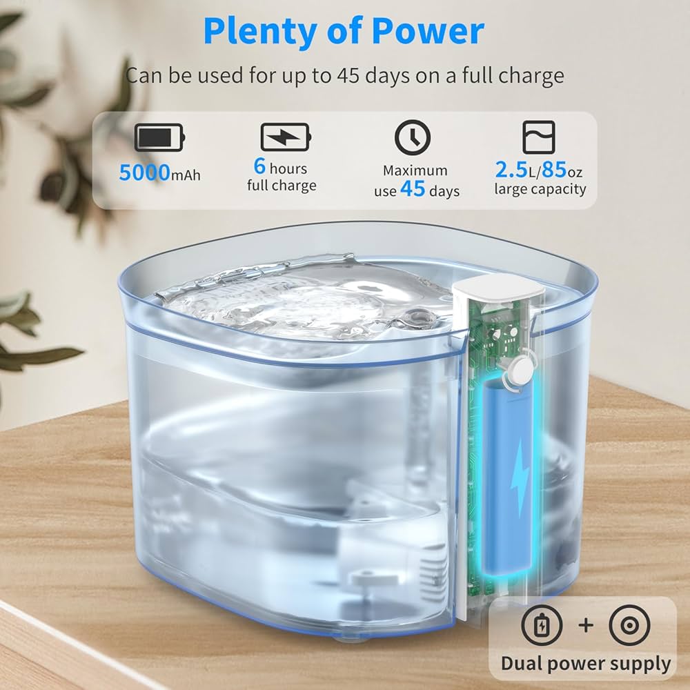 An application scenario or product detail of battery powered cat drinking fountain - Image 20
