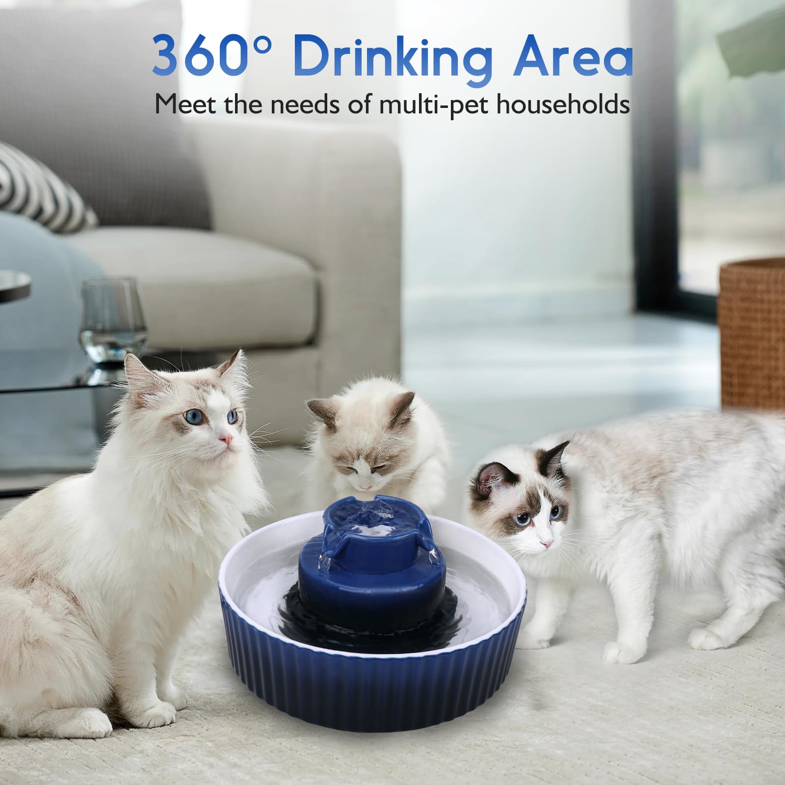 An application scenario or product detail of best cat water fountain ceramic - Image 4