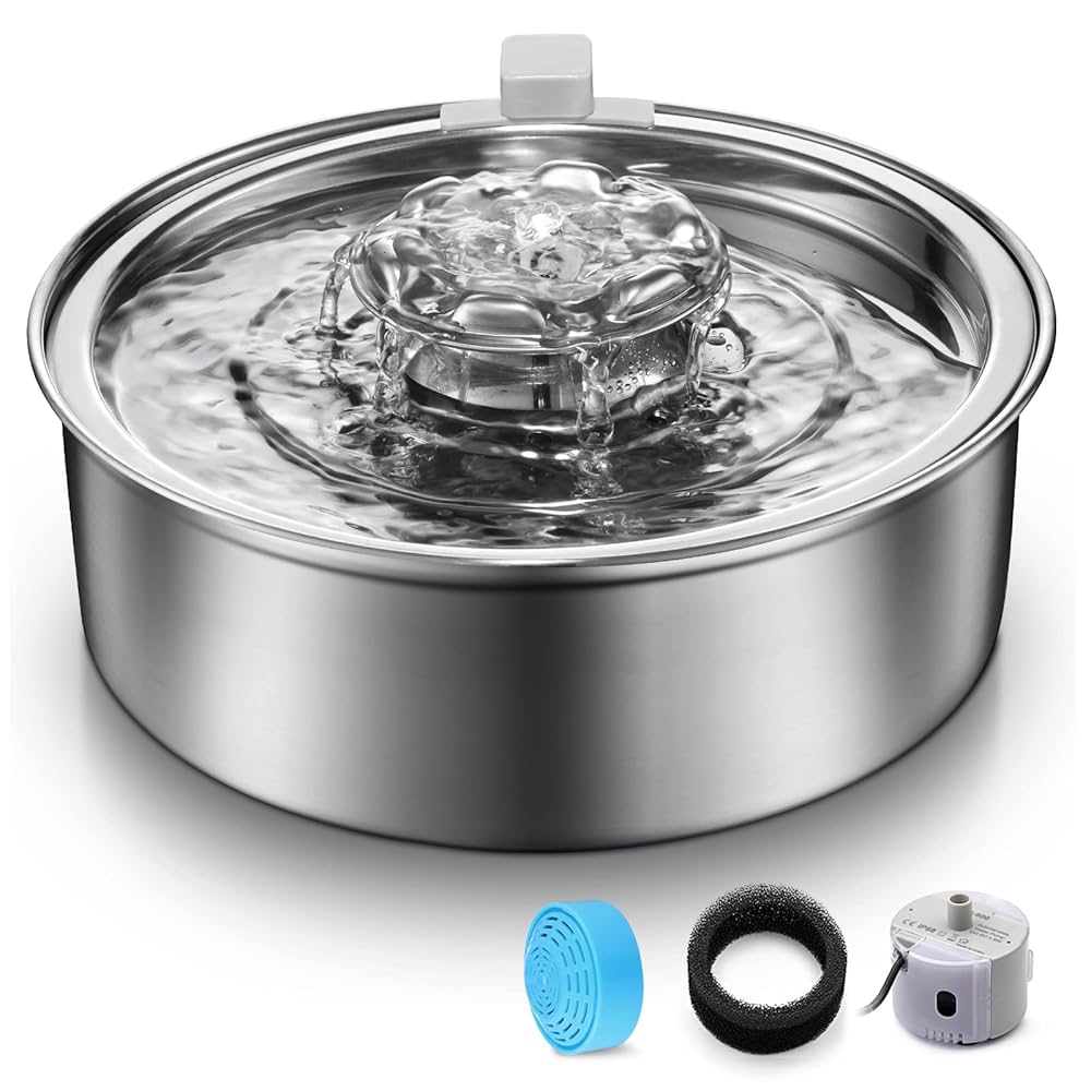 An application scenario or product detail of best stainless steel water fountain for cats - Image 4