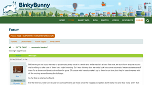 Binky Bunny - Automatic Rabbit Feeders