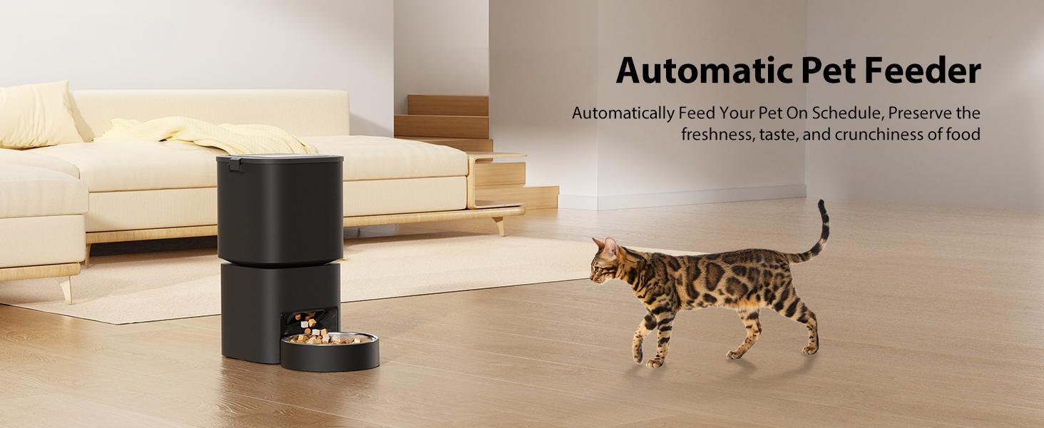 Black Pawbilt 5L Smart Pet Feeder Image