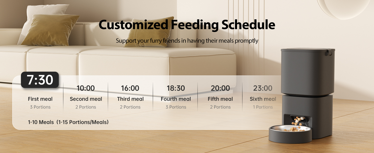 Black Pawbilt 5L Smart Pet Feeder Image