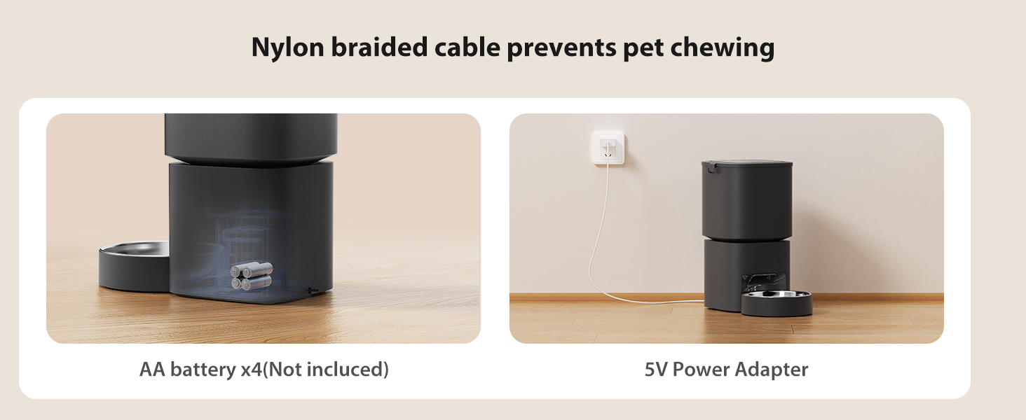 Black Pawbilt 5L Smart Pet Feeder Image