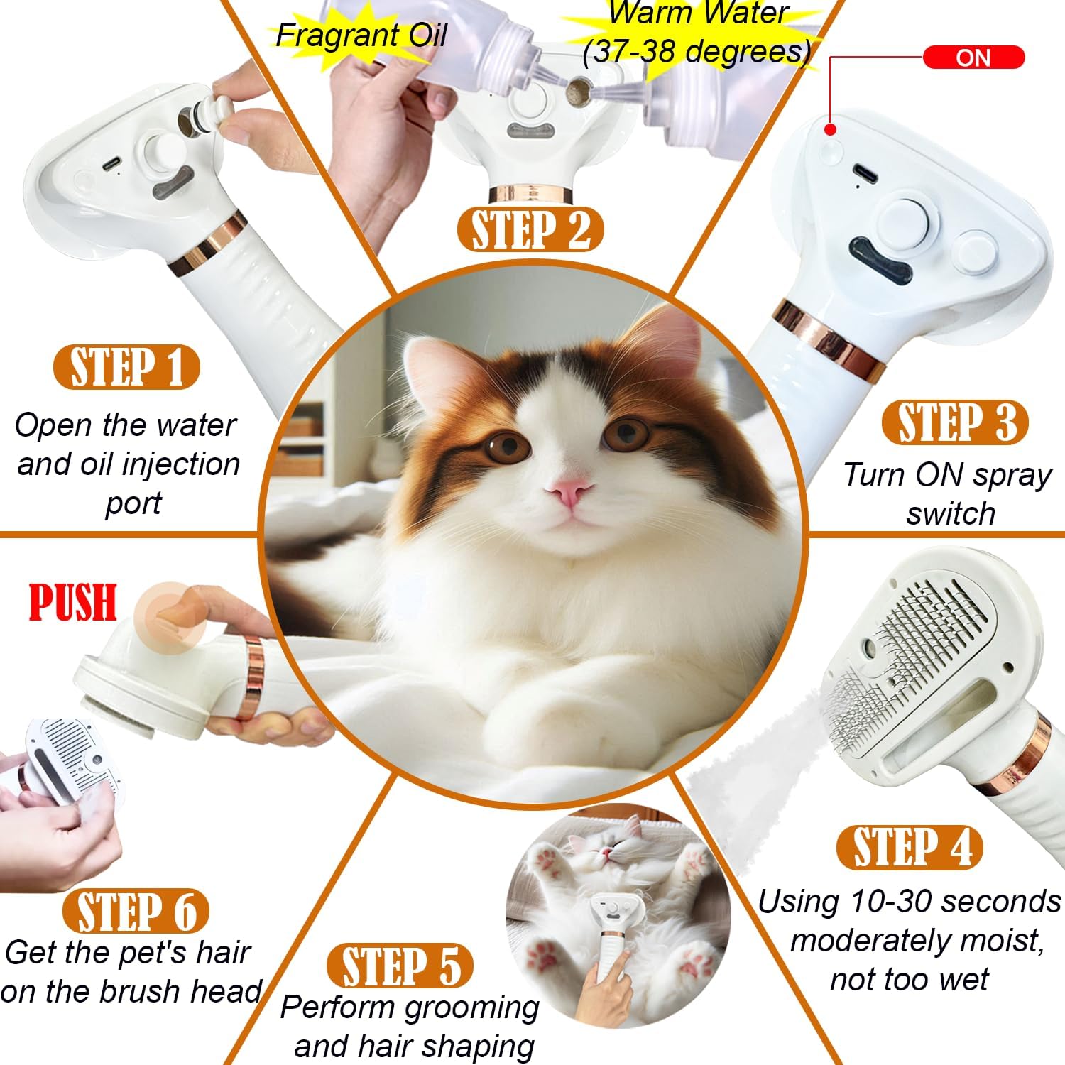 An application scenario or product detail of cat and blow dryer - Image 7