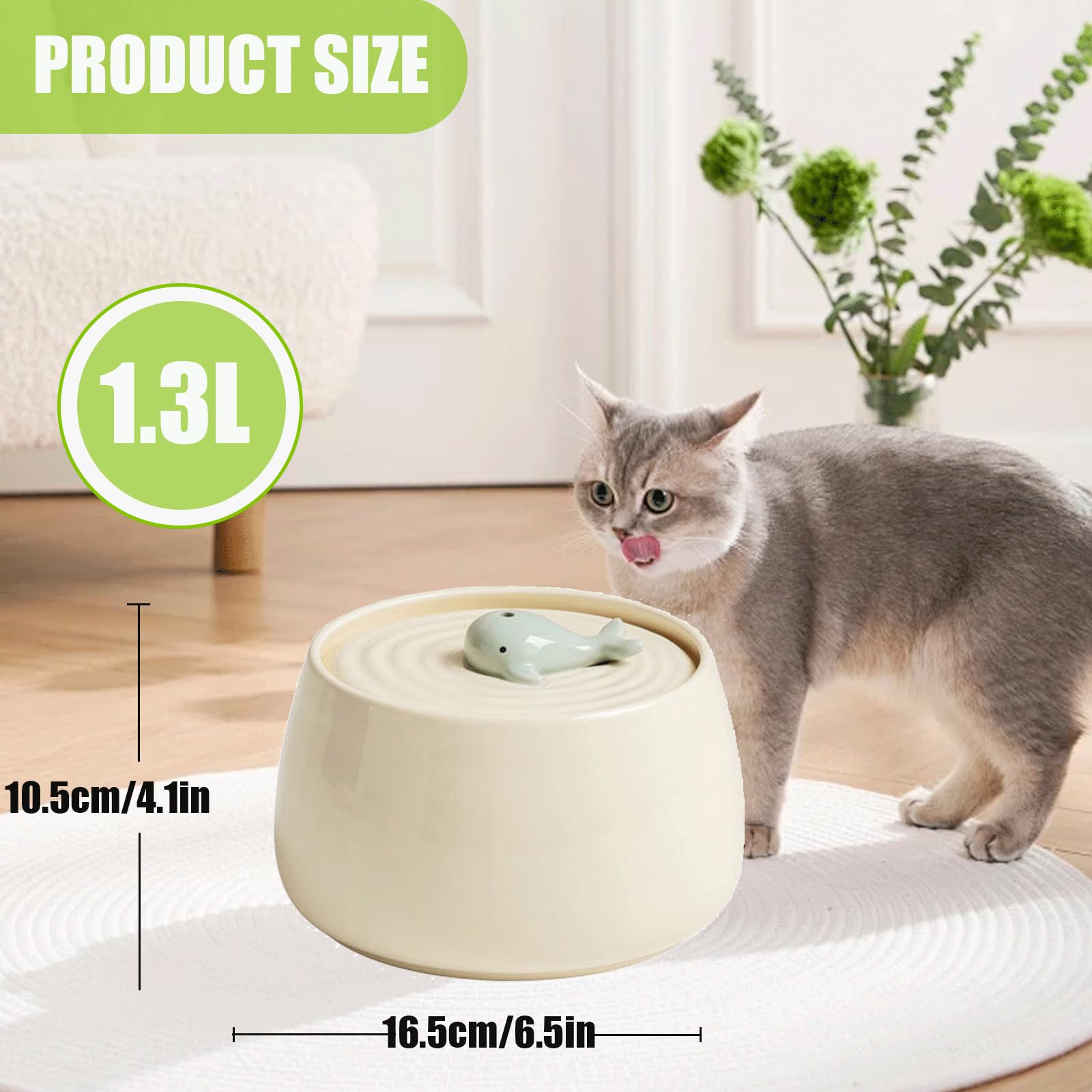 An application scenario or product detail of cat ceramic drinking fountain - Image 4