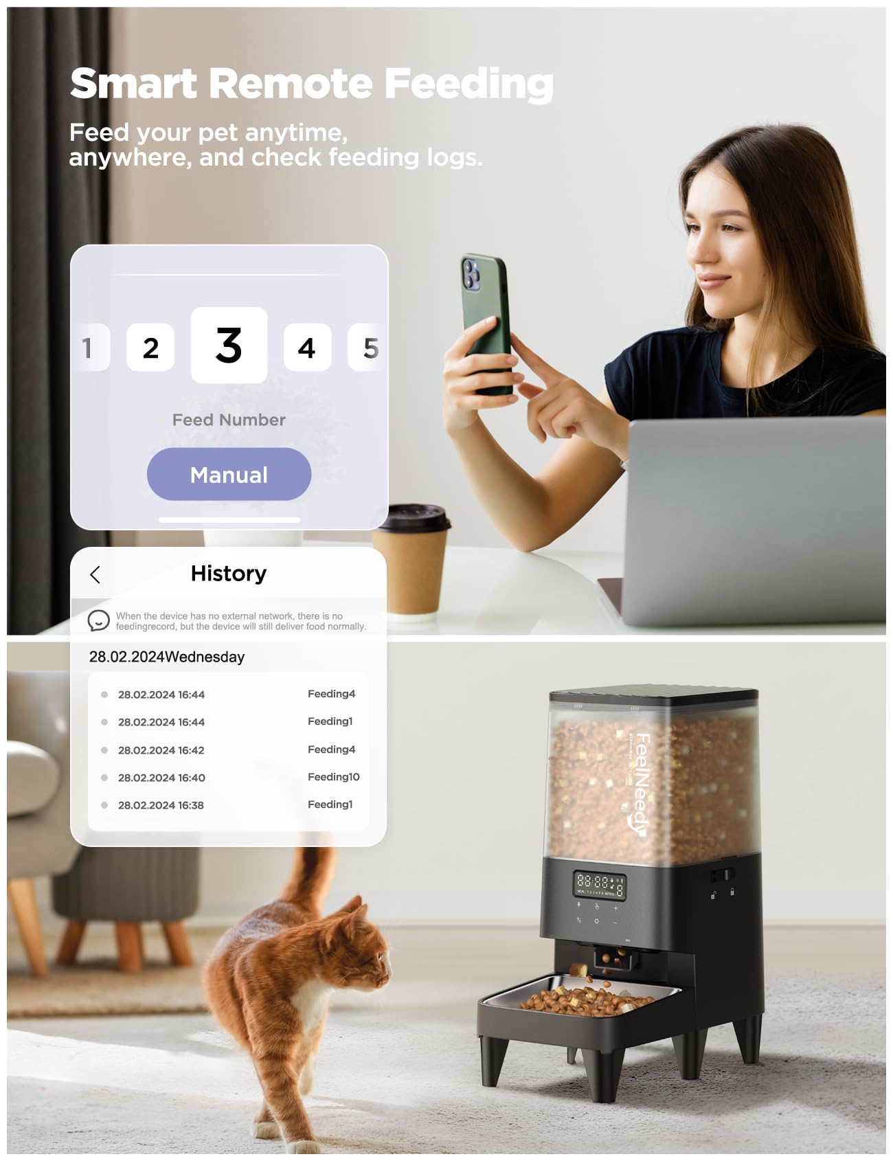 An application scenario or product detail of cat feeder app - Image 2