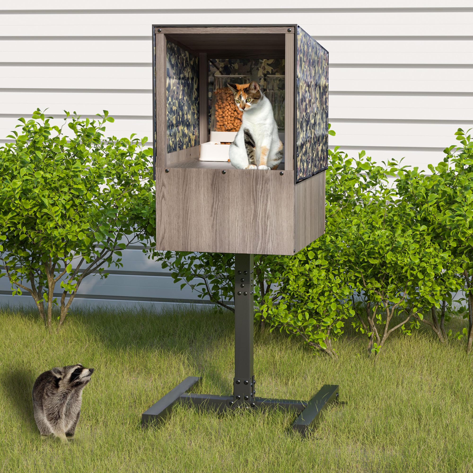 An application scenario or product detail of cat feeding station outdoor - Image 1