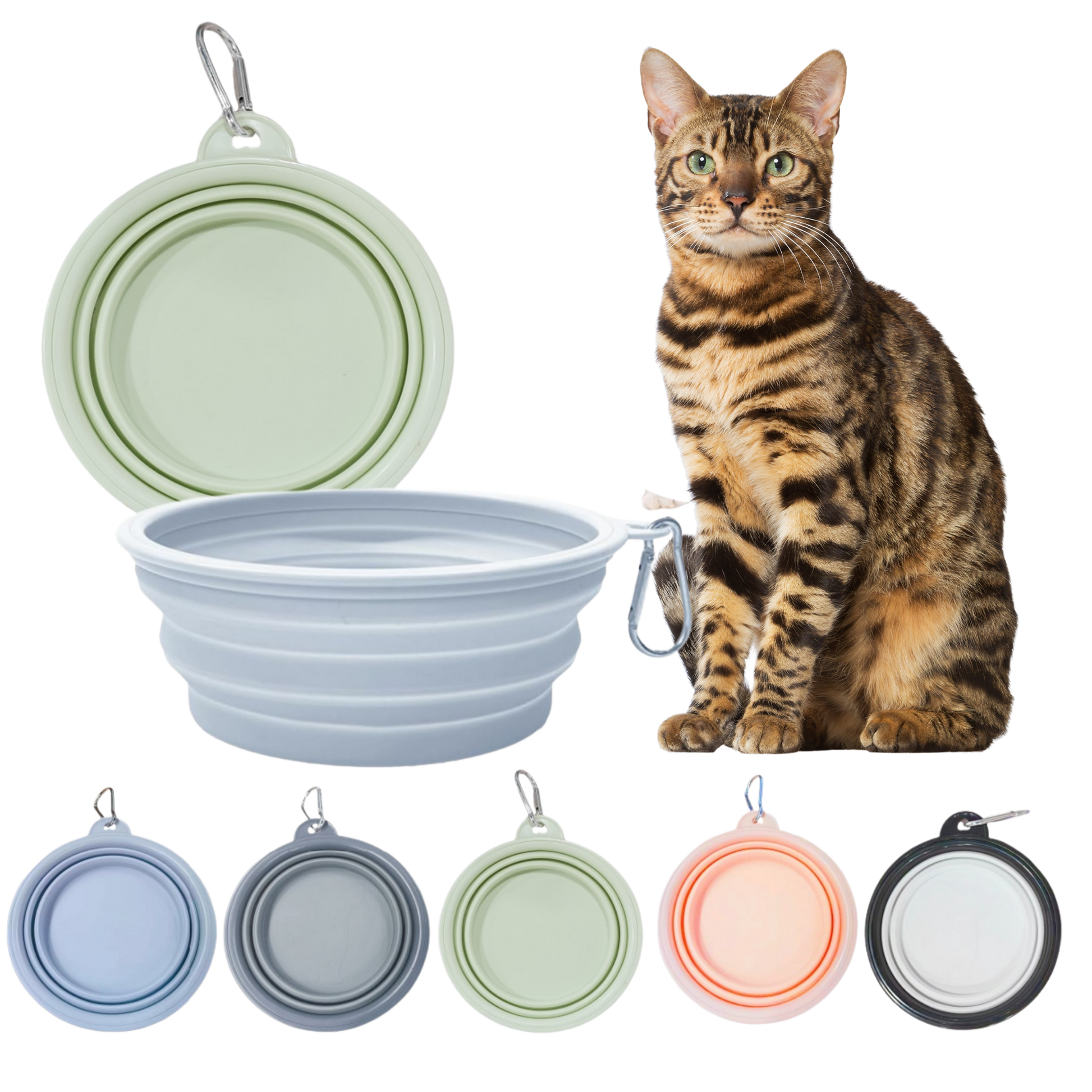 An application scenario or product detail of cat food bowl that opens with collar - Image 21
