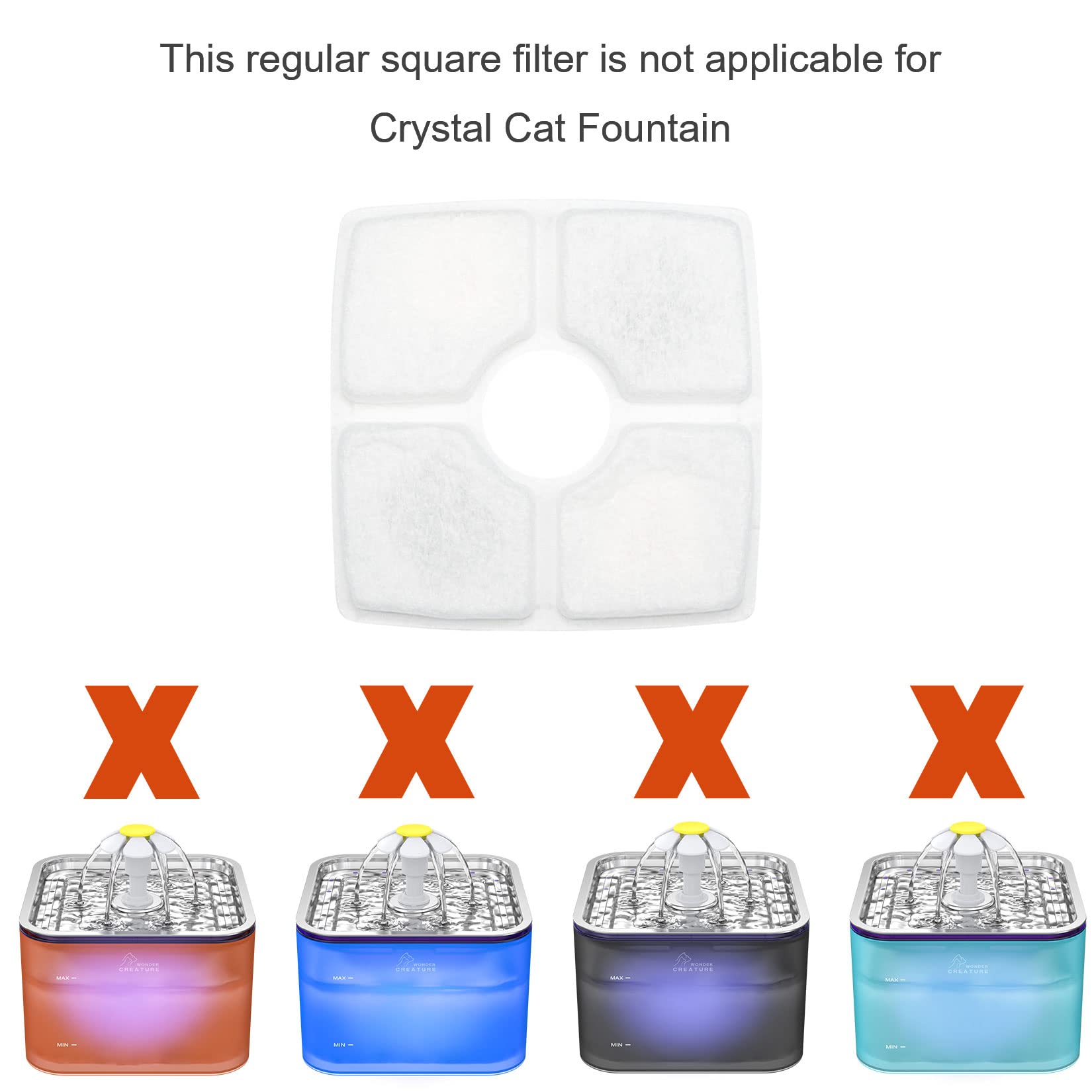 An application scenario or product detail of cat water fountain filter square - Image 5