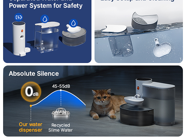 An application scenario or product detail of cat water fountain that doesn't get slimy - Image 20