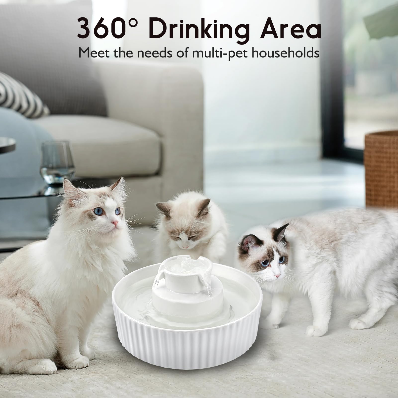 An application scenario or product detail of cat water fountains ceramic - Image 10