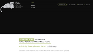 Cats Meow Vets - Transitioning to Wet Cat Food