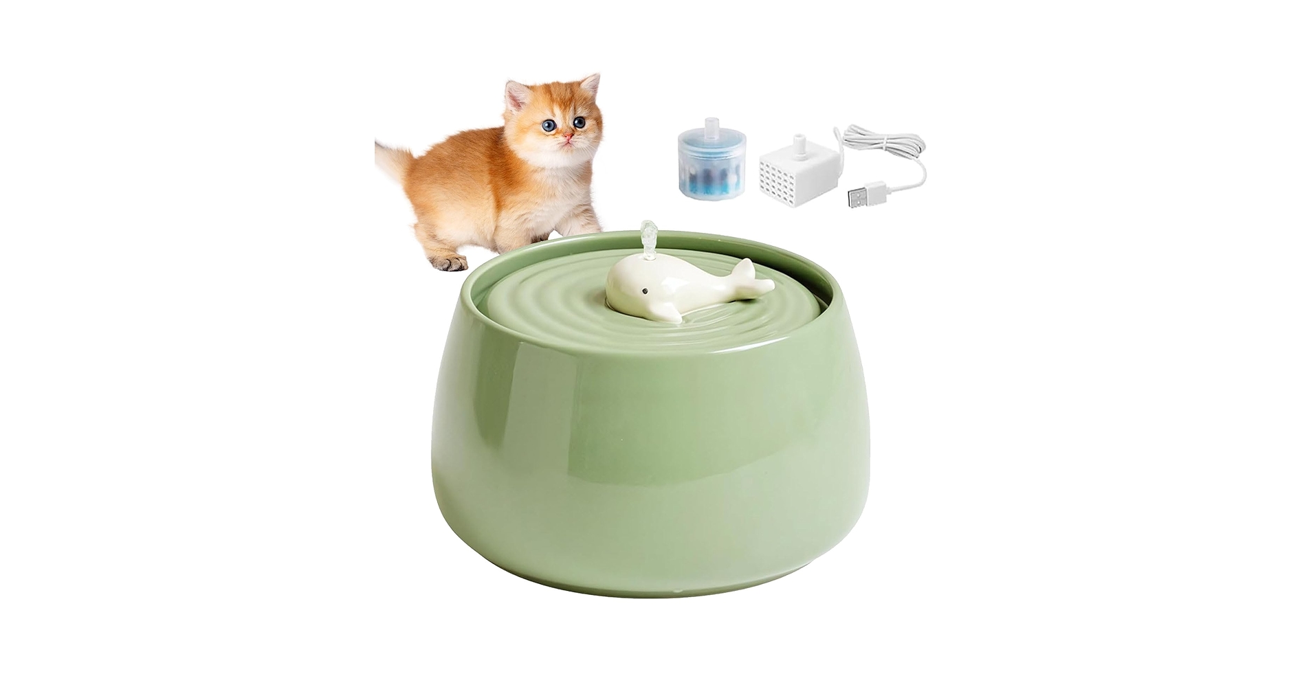 An application scenario or product detail of ceramic water dispenser for cats - Image 8