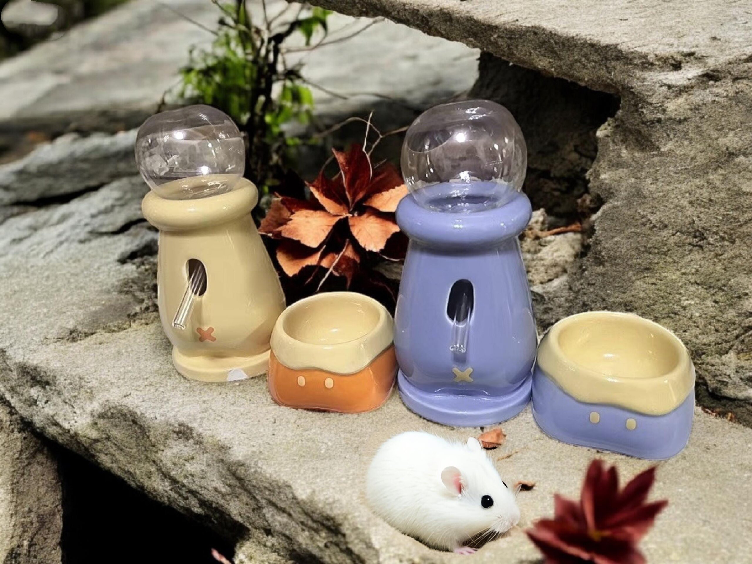 An application scenario or product detail of ceramic water dispenser for guinea pigs - Image 12