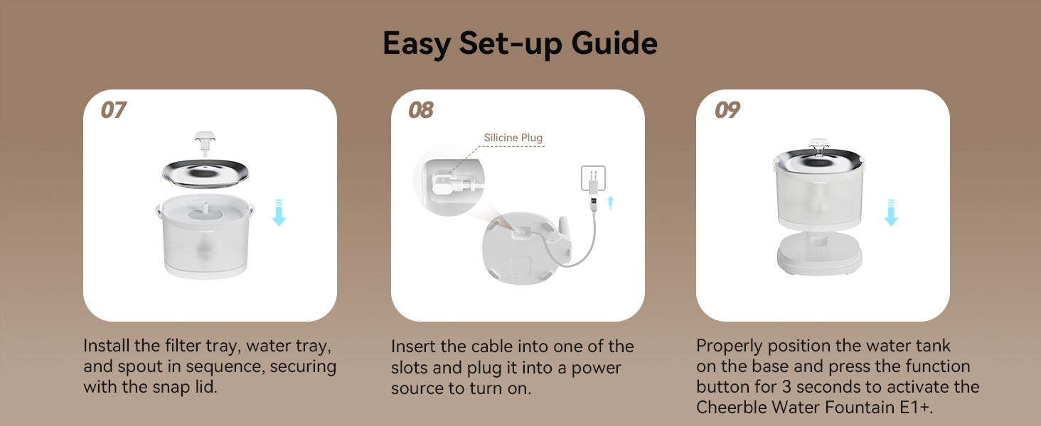An application scenario or product detail of cheerble water fountain manual - Image 2