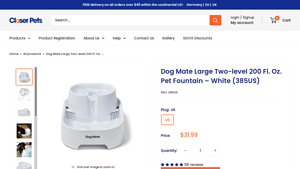 Closer Pets - Dog Mate Large Two-level Pet Fountain