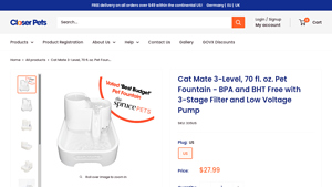 Closer Pets - Cat Mate 3-Level Pet Fountain