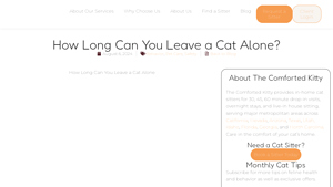 Comforted Kitty - In-Home Cat Sitting Services