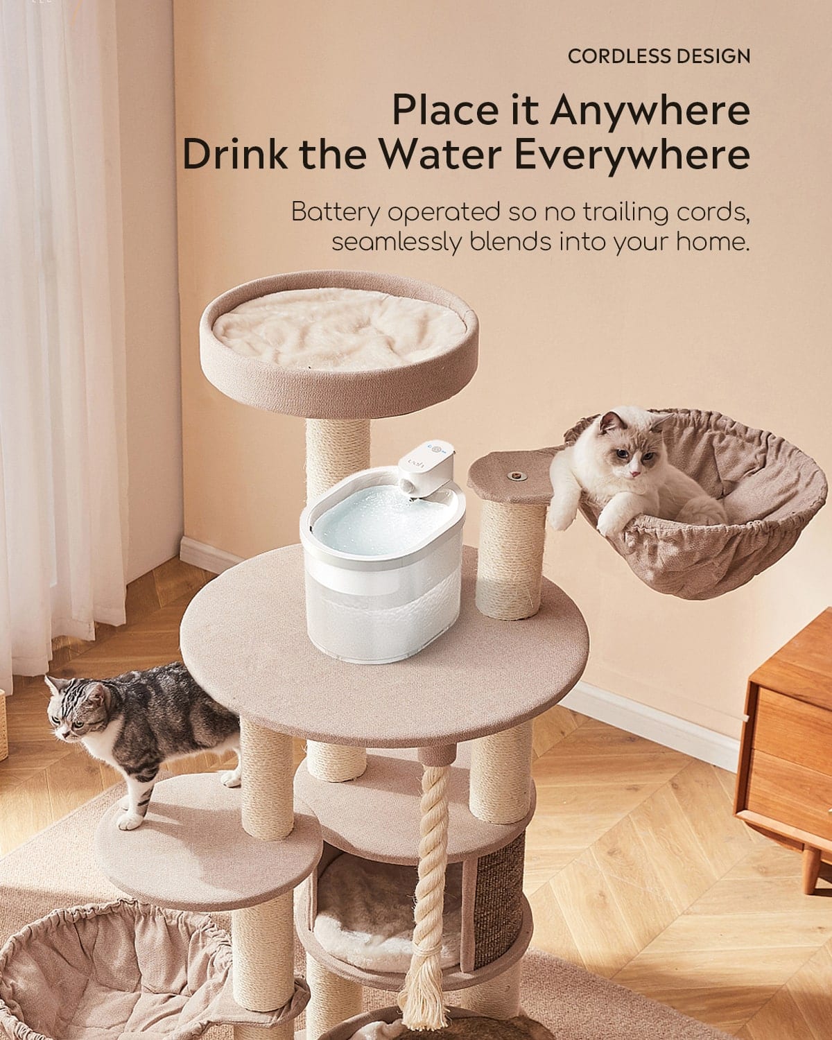 An application scenario or product detail of cordless cat water fountain - Image 11