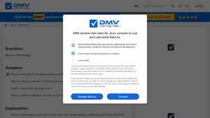 DMV Written Test - Off-Tracking Explained