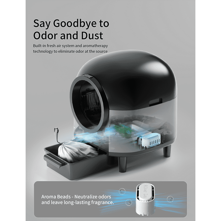 An application scenario or product detail of do automatic litter boxes smell - Image 3