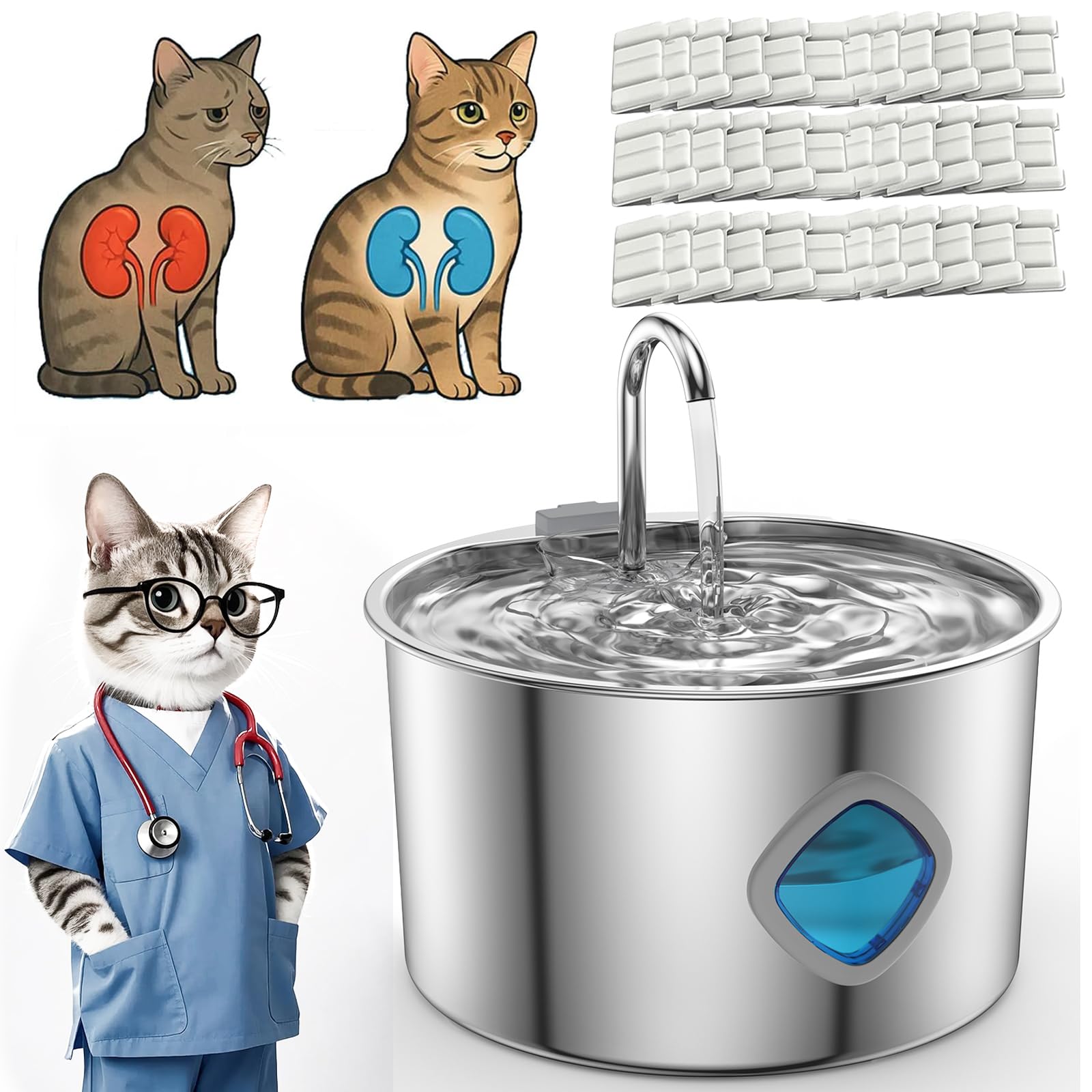An application scenario or product detail of do cats need a water fountain - Image 24