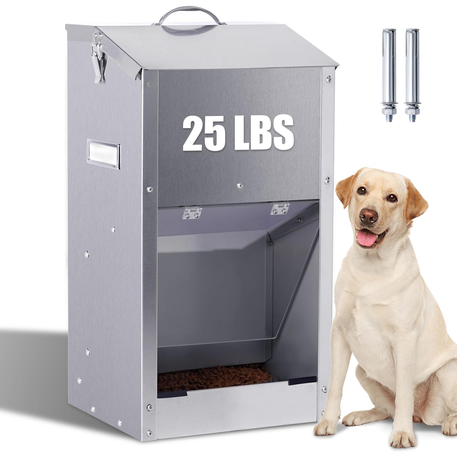 An application scenario or product detail of dog feeder with lever - Image 1