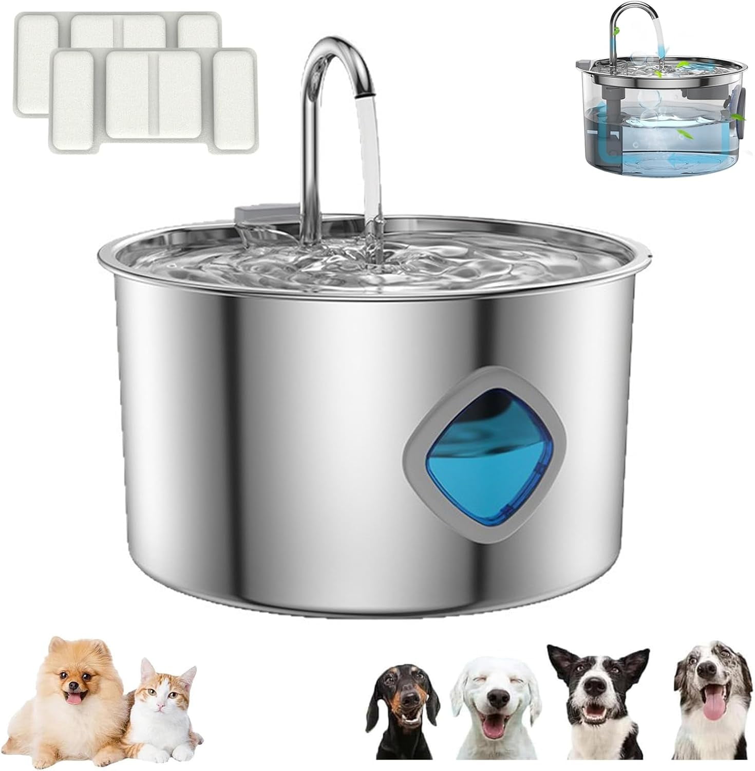 An application scenario or product detail of dog filtered water fountain - Image 3