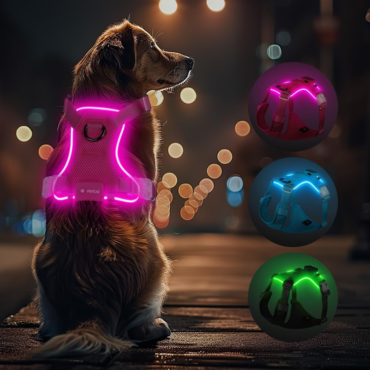 An application scenario or product detail of dog led light vest - Image 8