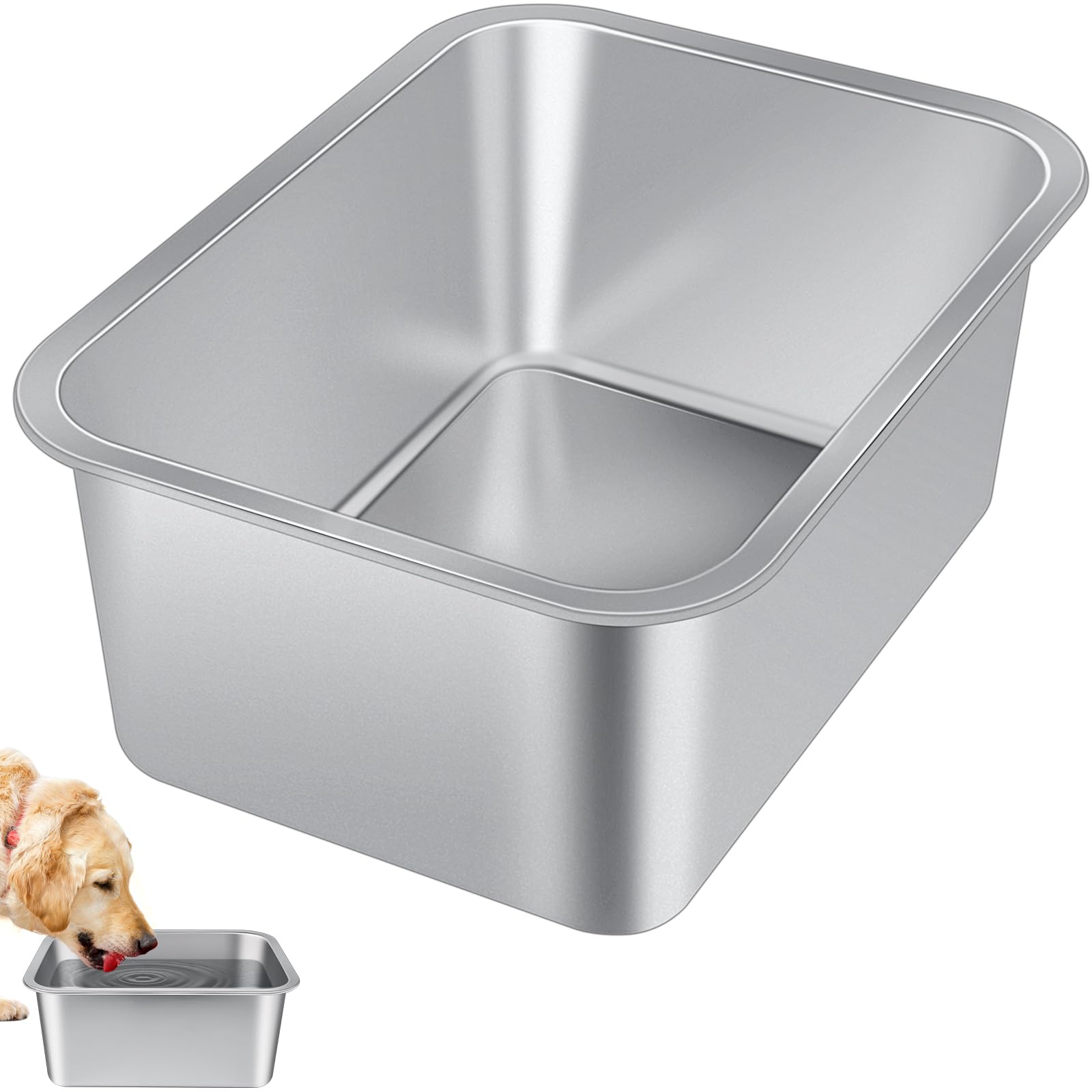 An application scenario or product detail of dog stainless steel water bowl - Image 2
