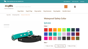 dogIDs - Waterproof Safety Dog Collar