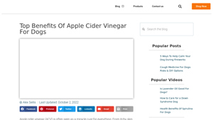 Dogs Naturally Magazine - Apple Cider Vinegar Benefits