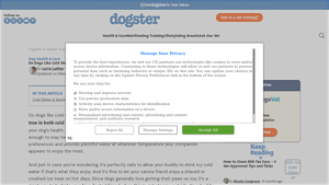 Dogster - Cold Water Preferences for Dogs