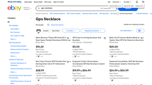 eBay - GPS Necklace Options