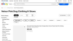 eBay - Velour Pink Dog Clothing & Shoes