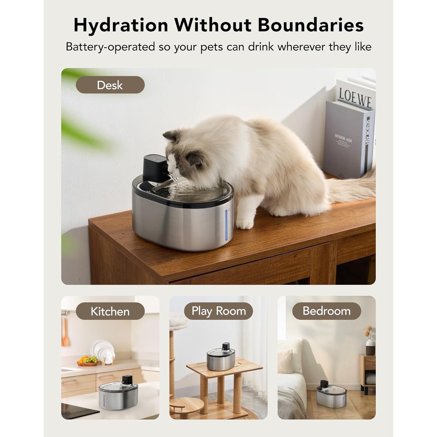 An application scenario or product detail of electric cat water fountain - Image 3