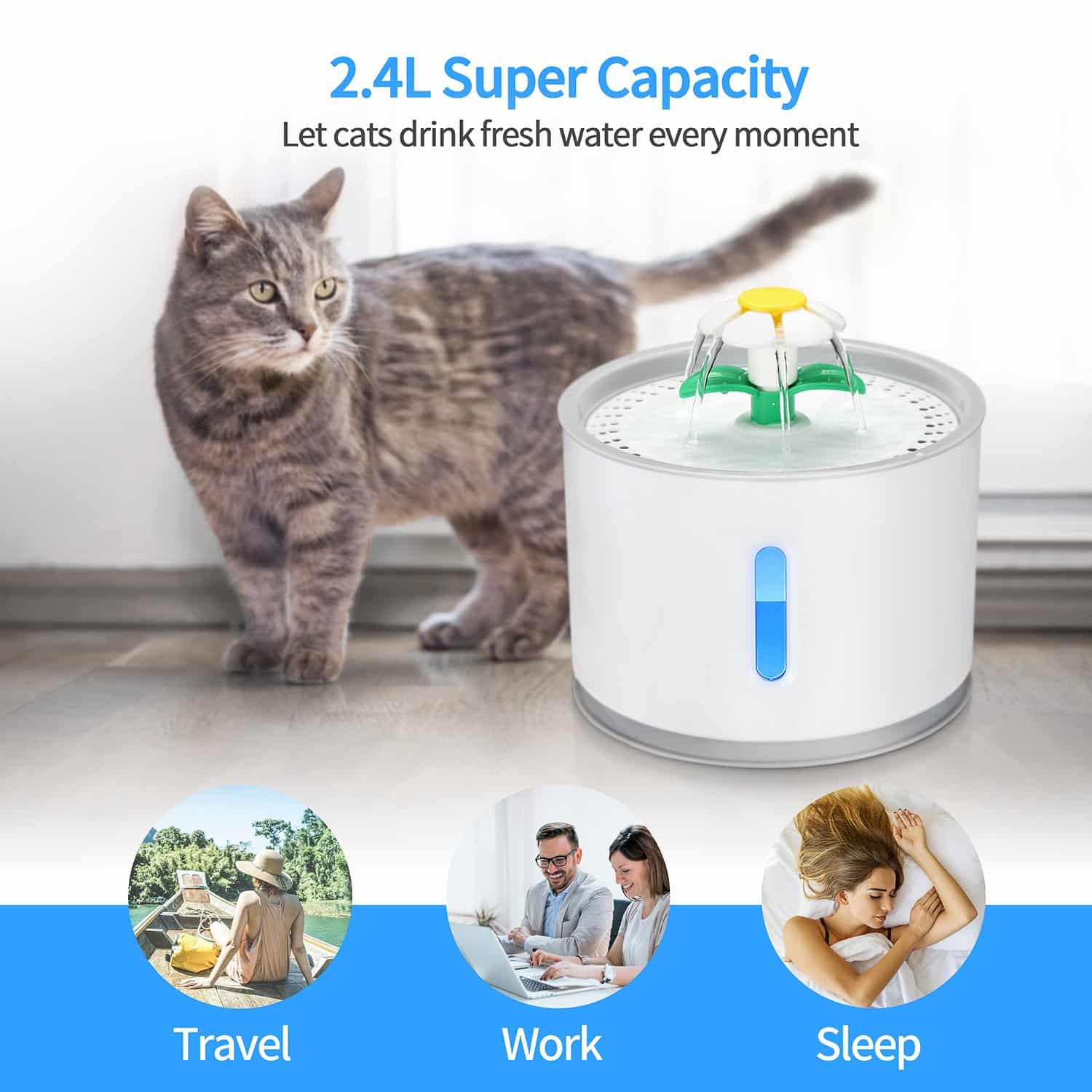 An application scenario or product detail of electric water bowls for cats - Image 13